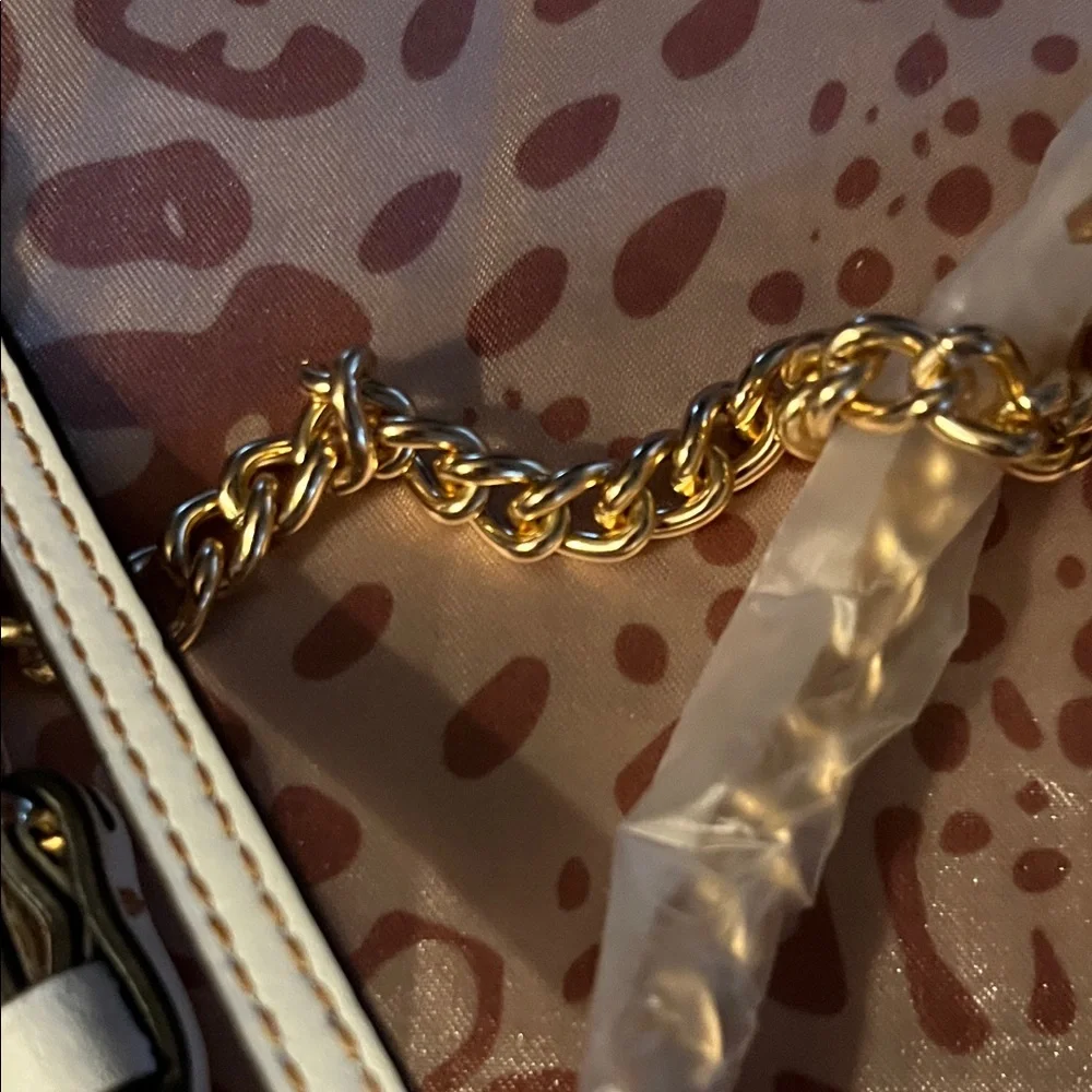 Coach White Bee Print Crossbody Phone Pouch
